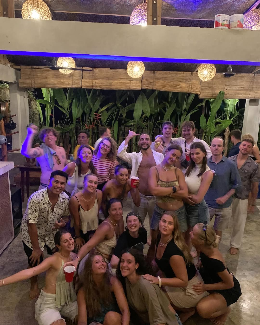 Community dinner at Hiraya Surf Hostel