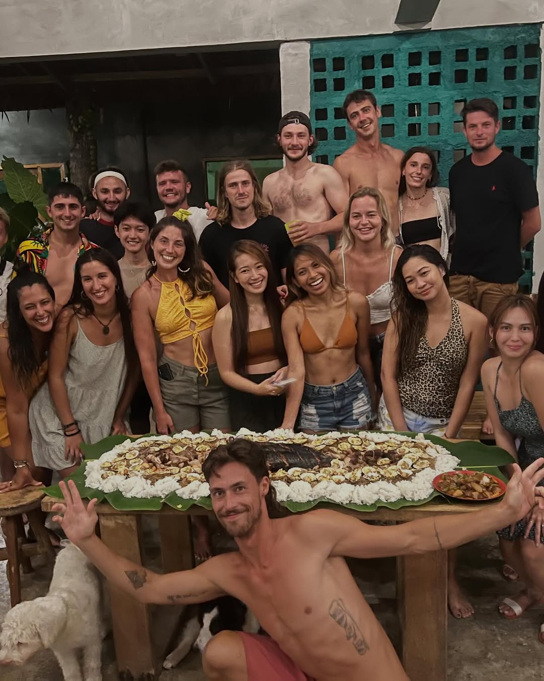 Hostel community at Hiraya Surf Hostel Siargao